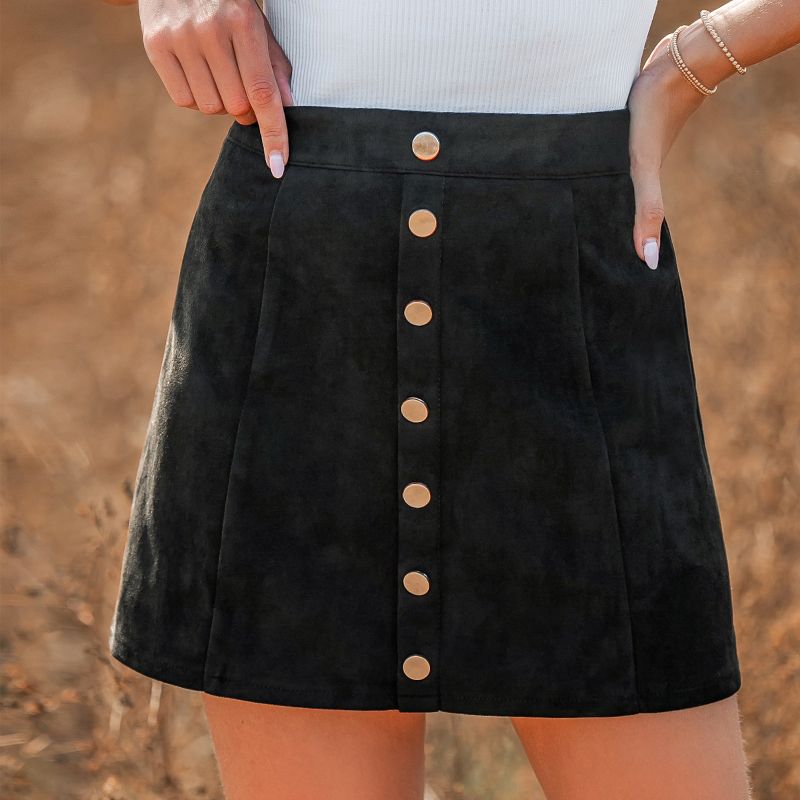 Women's High Waist Buttoned Straight Mini Skirt - Cupshe, 2 of 6
