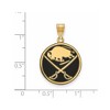 Black Bow Jewelry 14k Yellow Gold Plated Sterling Silver Buffalo Sabres NHL Large Pendant - 2 of 3