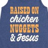 Girls' - Instant Message - Raised On Chicken Nuggets And Jesus Graphic Sleeveless Aline Dress - 2 of 4