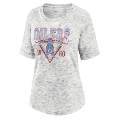 NFL Tennessee Titans Women's Oatmeal Heather Rolled Sleeve T-Shirt
