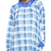 Casual Nights Women's Plaid Long Sleeve Zip Up Long Nightgown - 4 of 4
