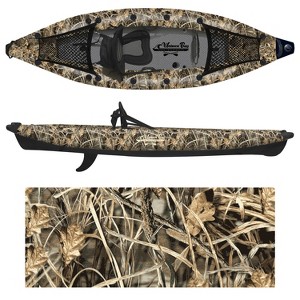 Waimea Bay GrassCamo 9.5' 1-Seater Rigid Inflatable Kayak - Durable Fishing Kayak With 700lb Capacity, PVC Double Drop Stitch, Fits In Backpack - 1 of 4