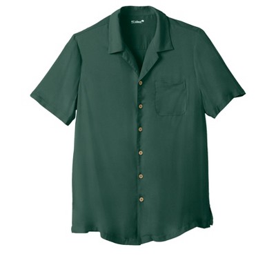 KingSize Men's Big & Tall KS Island Solid Camp Shirt