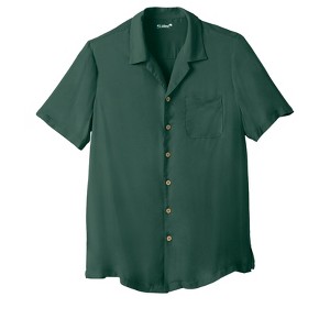 KingSize Men's Big & Tall KS Island Solid Camp Shirt - 1 of 4