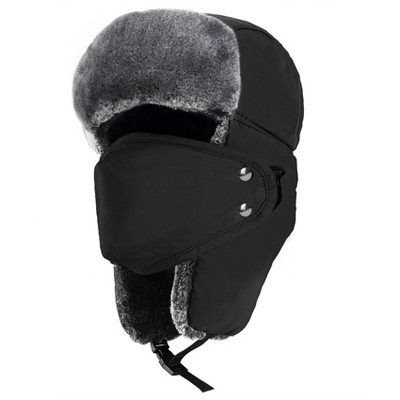 Winter Hats for Women Men Trapper Ushanka Hat with Ear Flaps Warm Russian Bomber Hats for Cold Weather