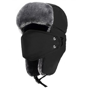 Winter Hats for Women Men Trapper Ushanka Hat with Ear Flaps Warm Russian Bomber Hats for Cold Weather - 1 of 1