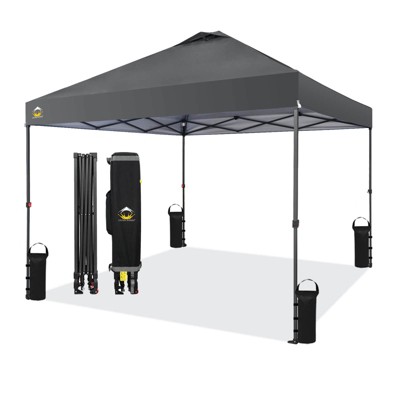 10x10 Recreational Centerlok Canopy - Lightweight, Sto 'N Go, Silver Coated, 150D - RS100C Gray