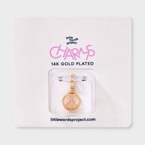 Little Words Project Peace Sign Charm - Gold - 1 of 2