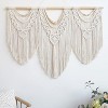 Aoibox Large Macrame Wall Hanging - Boho Tapestry Decor - Handmade Woven Tapestry for Bedroom, Living Room, Apartment - 43"x32" with Wood Bead - 4 of 4