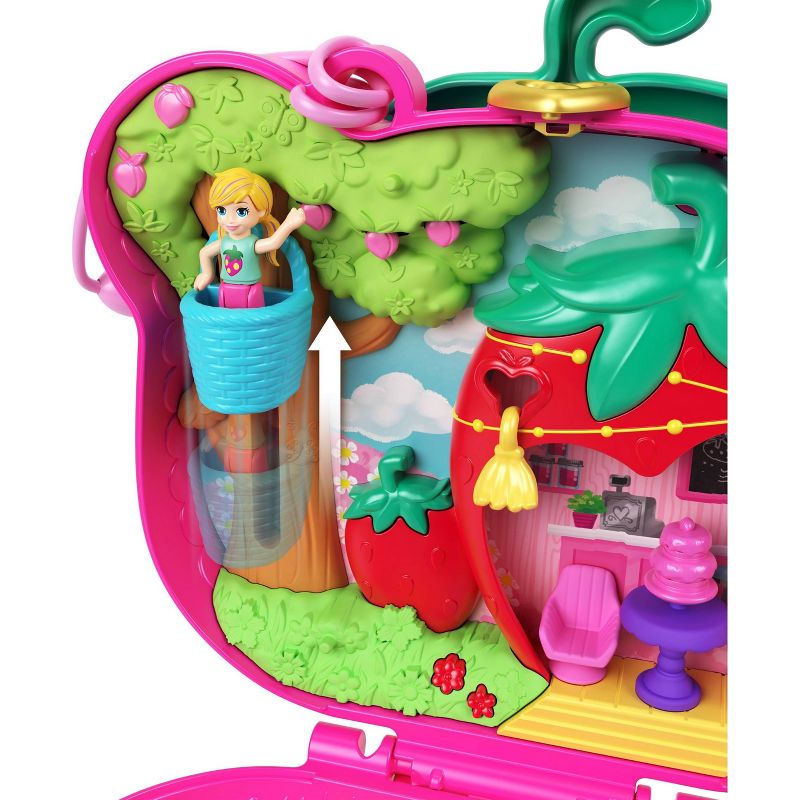 Polly Pocket Straw-beary Patch Compact Dolls and Playset, 4 of 7