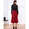INSPIRE CHIC Women's Satin High Waist A-Line Elasticized Waistband Flared Dressy Casual Midi Skirts - 3 of 4