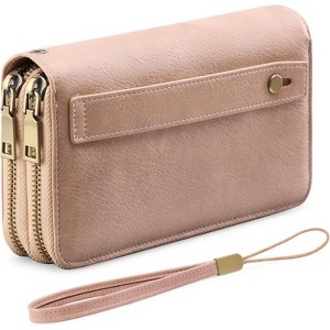 Wallet for Women Clutch RFID Blocking Wristlet Leather Purse Large Capacity Credit Card Holder - 1 of 4