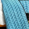 Slickblue Handmade Reversible Quilt with Shams, Quilt Set, Horizontal Stripes 3 Options, 3 Piece - 4 of 4