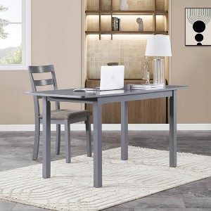 MAYEERTY Brown Wooden Kitchen Chairs with Wood Legs, Nonslip Foot Pads Upholsteres Armless Chairs Set of 2 - 1 of 4