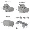 8 PCS Modern Oversized Modular Sofa, DIY Layout Sofa with Ottoman and Armrest, Tufted Sofa with Chenille Fabric Pillows-Baofuwish - 4 of 4