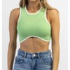 Women's RENA RIBBED CROP - OLIVACEOUS - 3 of 4