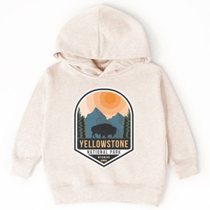 The Juniper Shop Yellowstone National Park Badge Toddler Hoodie - 1 of 4