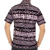 LA LEELA Men's Hawaiian Shirt Tropical Floral Beach Shirts Casual Button Down Short Sleeve Shirts for Men Large Purple, Floral - image 2 of 2