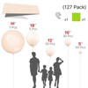 PartyWoo Balloons Pastel Orange Baby Pale Light Pink Peach 36 18 12 10 5 Inch 127 pcs - 2 of 4