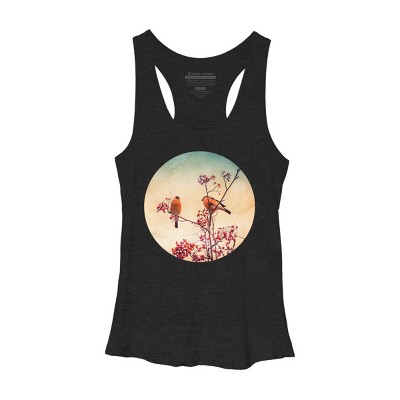 Women's Design By Humans Bullfinch eat rowan By AnnArtshock Racerback Tank Top