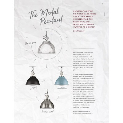 Brushed Nickel Prismatic Glass 17" Pendant Light