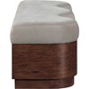 Meridian Furniture,Savoy Velour Fur Fabric Bench - 4 of 4
