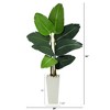 Nearly Natural 4.5-ft Travelers Palm Artificial Tree in White Planter - 2 of 3