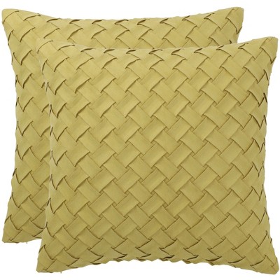 PiccoCasa Lattice Pattern Decorative Throw Pillow Cover for Couch Sofa 2 Pcs