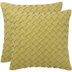 PiccoCasa Lattice Pattern Decorative Throw Pillow Cover for Couch Sofa 2 Pcs - 1 of 4