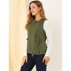 Allegra K Women's Sleeveless Vest Drawstring Waist Shawl Collar Zip Up Jacket - 4 of 4