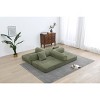 Dolonm 77.9 in. Corduroy Convertible Sleeper Sofa Bed -Foldable 3-Seat Couch with Fixed Frame & Cylindrical Pillow for Living Room, Bedroom - 2 of 4