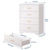 4 Drawer Wooden Dressers for Bedroom, Wood Chest of Drawers with Gold Handles for Closet, Modern Tall Dressers - 2 of 4