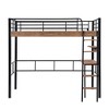 Whisen Metal Full Size Loft Bed with Built-in Desk and Storage Shelf and Ladder - 4 of 4