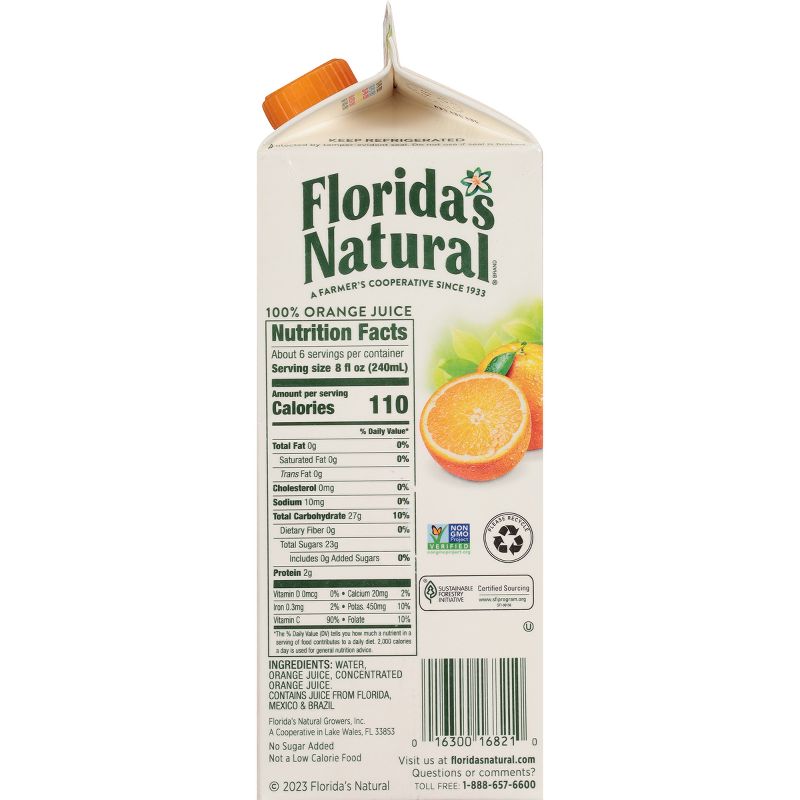 Florida&#39;s Natural Some Pulp Orange Juice - 52 fl oz, 4 of 6