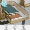 Martha Stewart Ryder 2 Pack Gold Mesh Metal Paper Letter Inbox Tray Desktop Organizer - 3 of 4