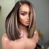 Jessie's Wig 14 Inch Straight Bob Layered Wig 7x5 Pre Cut Lace Highlight Honey Color 1 Pc/Pack - 3 of 4