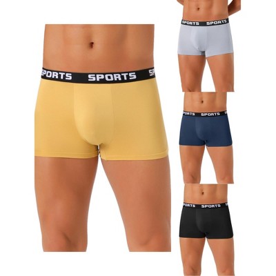 INSPIRE CHIC Men's 4 Pack Lightweight Short Leg Stretch Boxer Briefs