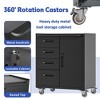 NicBex Mobile File Cabinet with 4 Drawers,Metal Storage Cabinet with Wheels for Garage Home Office - 4 of 4