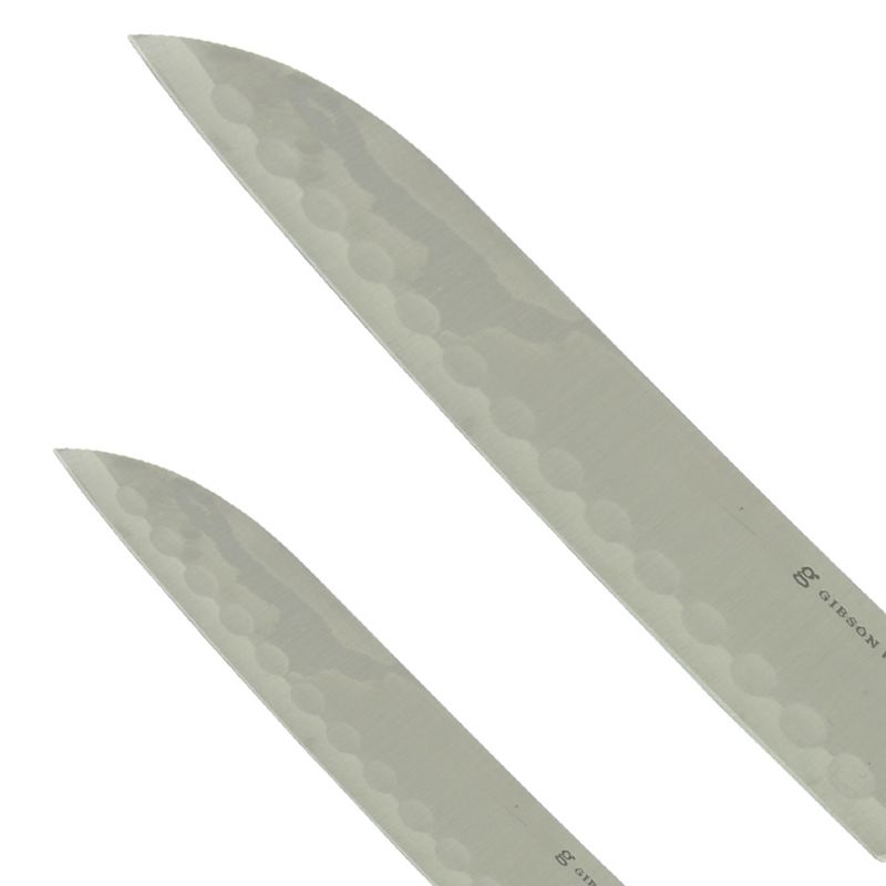 Gibson Home Seward 2 Piece Stainless Steel Santoku Knife Cutlery Set with Wood Handles, 4 of 5