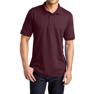 Mafoose Men's Short Sleeve Casual Tall Core Blend Jersey Knit Polo T-shirt - 1 of 4