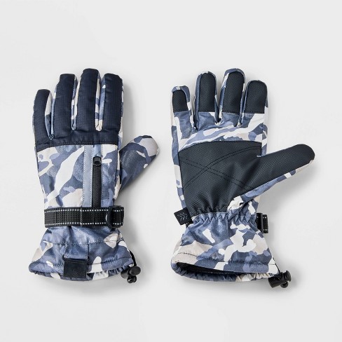 Kids Premium Camo Ski Glove All In Motion Black gray 8 14 Target