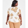 Calvin Klein Womens Double Tiered Sleeve Knit Blouse - 2 of 2