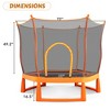 HFYee 6FT Trampoline Indoor 72" Toddler Trampoline for Kids with  Safety Enclosure Net and Ocean Balls, Lotus Shape for Spaciousness, Orange - 3 of 4