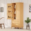 Freestanding Storage Cabinet Kitchen Pantry Cabinet Cupboard with Full-extension Drawers, Soft-close Doors, Adjustable Shelf, Door Racks - ModernLuxe - 3 of 4