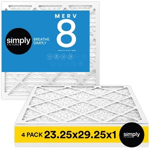 Simply Air Filters, MERV 8, 4 Pack, Furnace Air Filter for HVAC - 1 of 4