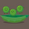 Women's Design By Humans Cute jumping peas in pod cartoon illustration By thefrogfactory Racerback Tank Top - 2 of 3