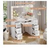 White Vanity Desk With Mirror, LED Lights, And Power Outlet Makeup Vanity Table With 7 Drawers Dressing Table For Bedroom Dressing Room, White - 3 of 4