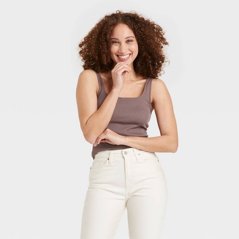 Women's Tank Top - A New Day™ Brown M : Target