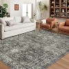 Vintage Area Rugs for Living Room, Washable Carpet Indoor Non Slip Large Area Rugs, Soft Low Pile Rug Foldable Floor Rug - 2 of 4