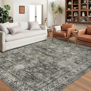 Hallway Runner Rug Long Rug Runner Washable Non-Slip Carpet for Kitchen Entryway Laundry Bedroom, Vintage Accent - 1 of 4
